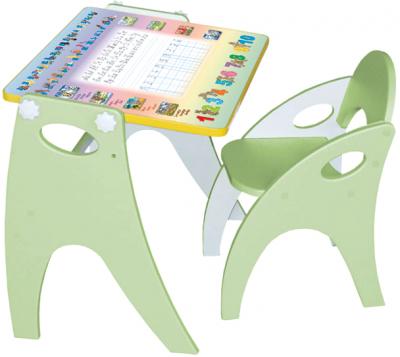 Комплект мебели с детским столом Tech Kids Буквы-цифры 14-313 (фисташковый) - общий вид