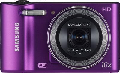 Компактный фотоаппарат Samsung WB30F Purple (EC-WB30FZBPLRU) - вид спереди