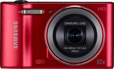 Компактный фотоаппарат Samsung WB30F Red (EC-WB30FZBPRRU) - вид спереди
