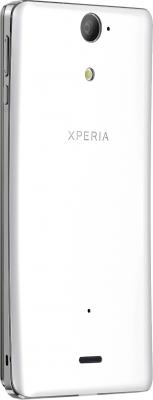 Смартфон Sony Xperia V (LT25i) White - вид сзади