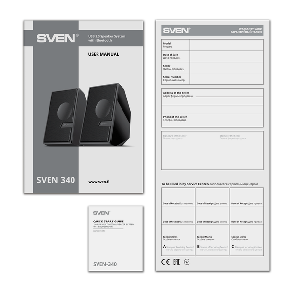 Мультимедиа акустика Sven 340 Black