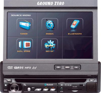Автомагнитола Ground Zero GZCR 755MON - вид с дисплеем