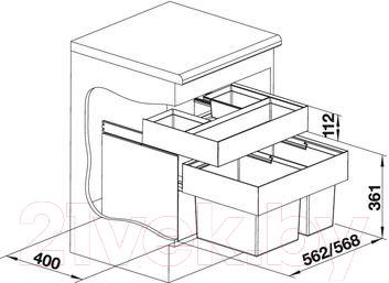 Система сортировки мусора Blanco Select 60/2 Orga / 518725