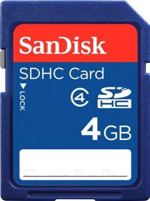 Карта памяти SanDisk SDHC (Class 4) 4GB (SDSDB-004G-B35)