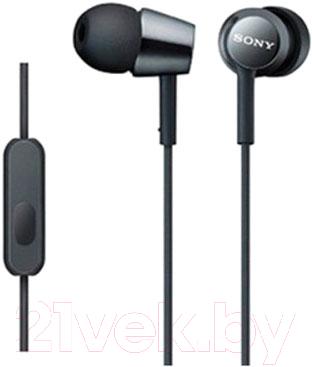 Наушники-гарнитура Sony MDR-EX150AP (черный)