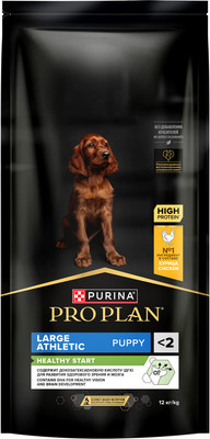 Сухой корм для собак Pro Plan Puppy Large Athletic с курицей (12кг) - 
