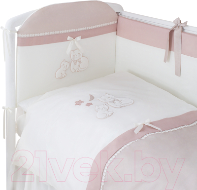 Комплект постельный для малышей Perina Котята / КТ6-01.2 (6 предметов, карамель)