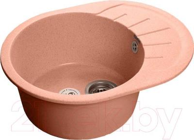 Мойка кухонная GranFest Rondo GF-R580L (розовый)