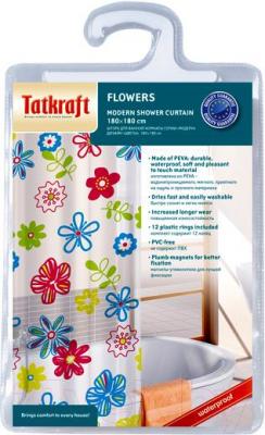Шторка-занавеска для ванны Tatkraft Flowers 14497 - упаковка