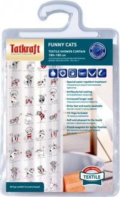 Шторка-занавеска для ванны Tatkraft Fanny Cats 14664 - упаковка