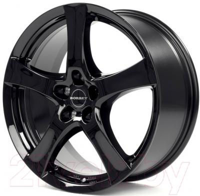 Литой диск Borbet F 15x6" 5x114.3мм DIA 72.5мм ET 45мм (Black Glossy)