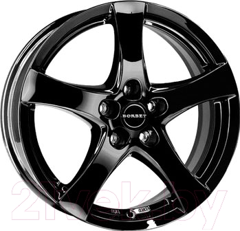 Литой диск Borbet F 16x6.5" 5x108мм DIA 72.5мм ET 40мм (Black Glossy)