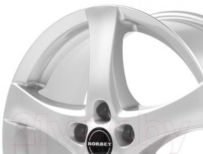 Литой диск Borbet F 16x6.5" 5x114.3мм DIA 72.5мм ET 40мм (Brilliant Silver)