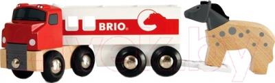 Элемент железной дороги Brio Трейлер для перевозки лошадей 33405