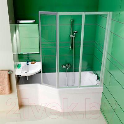 Экран для ванны Ravak BeHappy 150 R (CZ15100A00) - вместе с ванной