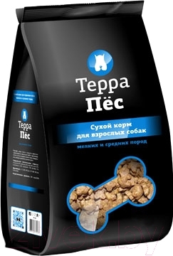 Сухой корм для собак ТерраПес Для мелких и средних пород / TRK016 (12 кг)