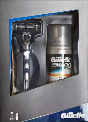 Набор для бритья Gillette Mach3 станок + 1 кассета + гель