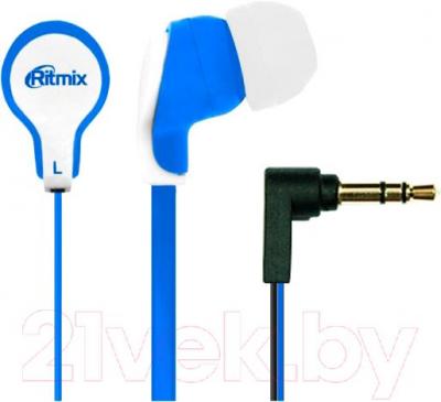 Наушники Ritmix RH-183 (белый/синий)
