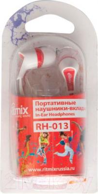 Наушники Ritmix RH-013 (бело-красный)