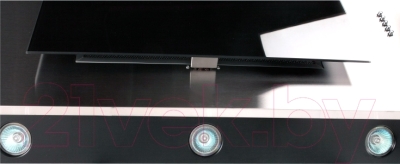 Вытяжка наклонная ZORG Вертикал А (Titan) 750 (90, нержавейка/черное стекло)
