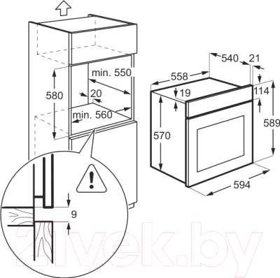 Электрический духовой шкаф Zanussi OPZB4210W