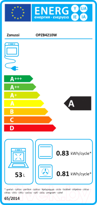 Электрический духовой шкаф Zanussi OPZB4210W