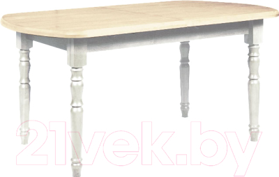 Обеденный стол Мебель-Класс Аполлон (кремовый/белый)