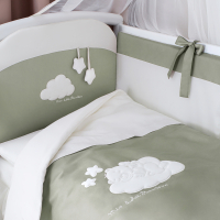 Комплект постельный для малышей Perina Бамбино / ББ6-01.1 (6 предметов, олива) - 