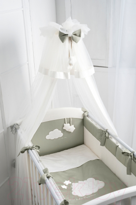 Комплект постельный для малышей Perina Бамбино / ББ6-01.1 (6 предметов, олива)