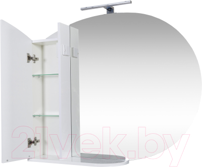 Шкаф с зеркалом для ванной Аква Родос Глория 95 L ZGLP95 / АР0002087