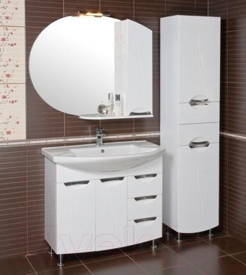 Шкаф с зеркалом для ванной Аква Родос Глория 95 R ZGLP95 / АР0002088 - в интерьере
