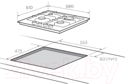 Газовая варочная панель Midea Q411GFD-BL