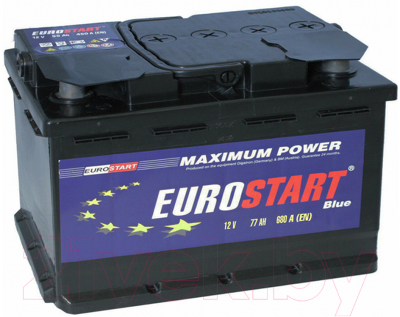 Автомобильный аккумулятор Eurostart Blue 6CT-77 (77 А/ч)