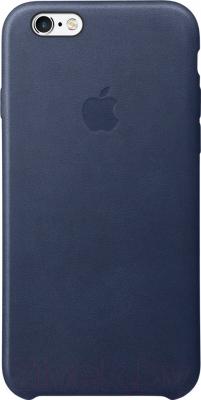 Чехол-накладка Apple Leather Case MKXU2 (темно-синий)