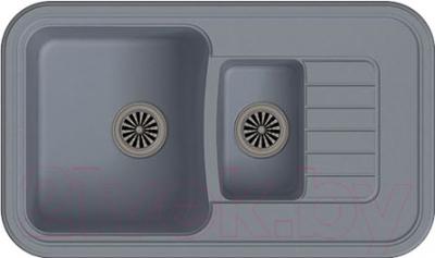 Мойка кухонная Ewigstein Antik 60KF (серый металлик)