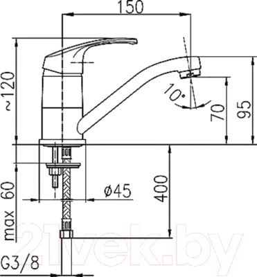 Смеситель Armatura Krzem 4212-914-00