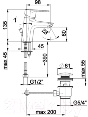 Смеситель Armatura German 4512-814-00