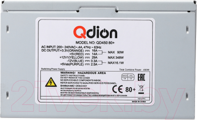 Блок питания для компьютера FSP Q-Dion QD450 80+ (9PA4007622)