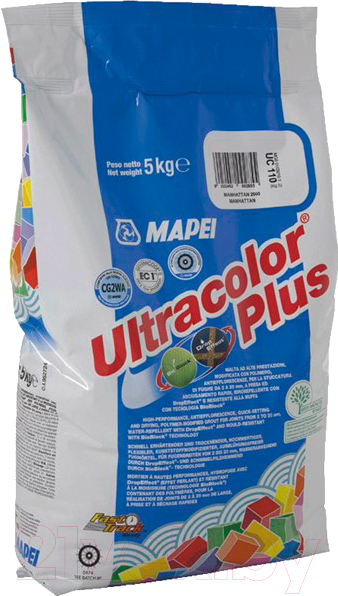 Фуга цементная Mapei Ultra Color Plus N100 (2кг, белый)