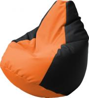 Бескаркасное кресло Flagman Груша Макси Г2.3-2016 (черный/оранжевый) - 
