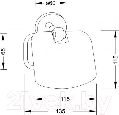 Держатель для туалетной бумаги Steinberg-Armaturen Series 650.2800 - технический чертеж