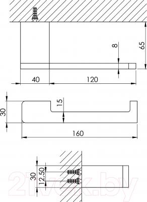 Держатель для туалетной бумаги Steinberg-Armaturen Series 420.2800 - технический чертеж