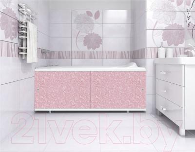 Экран для ванны МетаКам Кварт 1.48 (розовый иней) - вместе с ванной