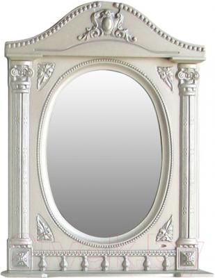 Шкаф с зеркалом для ванной Atoll Наполеон 175 (патина серебро)