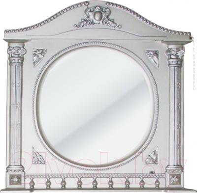 Шкаф с зеркалом для ванной Atoll Наполеон 195 (патина серебро)