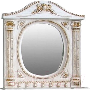 Шкаф с зеркалом для ванной Atoll Наполеон 195 (патина золото)