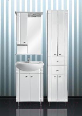 Шкаф с зеркалом для ванной Atoll Ливерпуль 155 (белый) - комплект мебели Ливерпуль 55