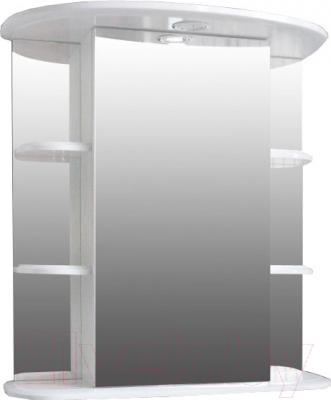 Шкаф с зеркалом для ванной Atoll Капри 3Н (белый)
