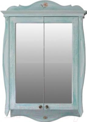 Шкаф с зеркалом для ванной Atoll Ривьера (небесно-голубой)