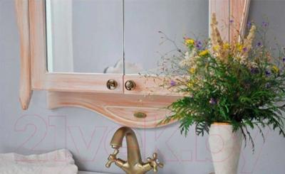 Шкаф с зеркалом для ванной Atoll Ривьера (персиковый)